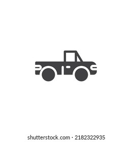 Pickup car vector icon. filled flat sign for mobile concept and web design. Pickup truck glyph icon. Symbol, logo illustration. Vector graphics