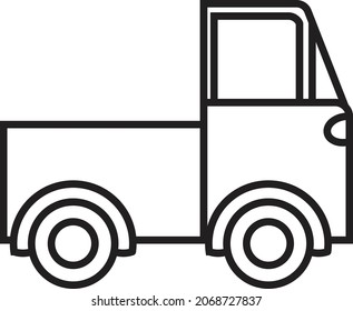 Pickup car vector icon illustration