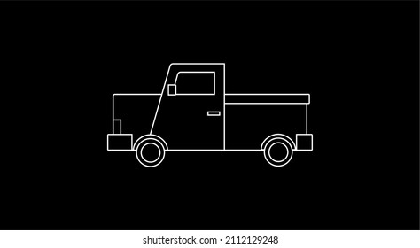 Pickup Auto Vektor einzeln Symbol. Emoji-Illustration. Pick-up Vehicle Vektor Emoticon