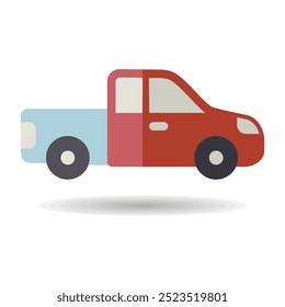 Pickup car vector isolated icon. Graph symbol for travel and tourism web site and apps design, logo, app, UI