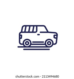 pickup, delivery truck line icon