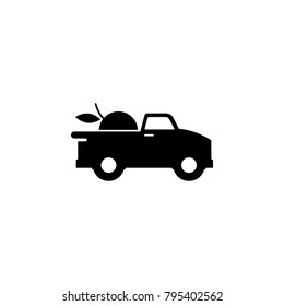 pickup with fruit icon. Element of farming and garden icons. Premium quality graphic design icon. Signs, outline symbols collection icon for websites, web design, mobile app on white background