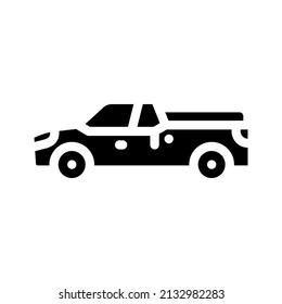 pickup glyph icon vector. pickup sign. isolated contour symbol black illustration
