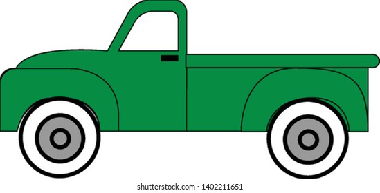 Pickup hand drawn design, illustration, vector on white background.