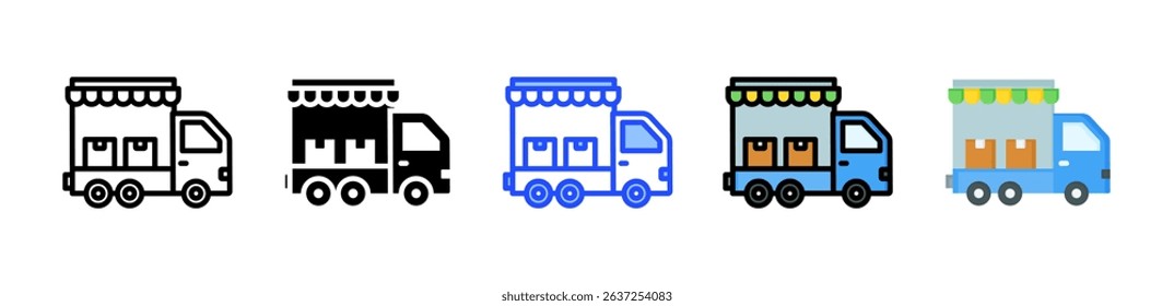 Pickup Icon Collection With Multiple Styles