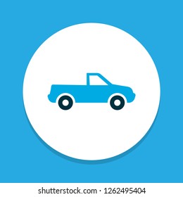 Pickup icon colored symbol. Premium quality isolated cabriolet element in trendy style.