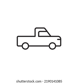 pickup icon, simple line white background.