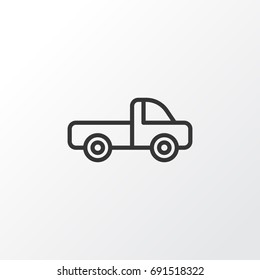 Pickup Icon Symbol. Premium Quality Isolated Vehicle Car Element In Trendy Style.