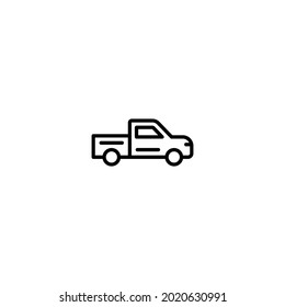 Pickup Icon, Pickup Truck Sign Vector