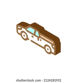 pickup isometric icon vector. pickup sign. isolated symbol illustration