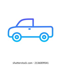 Diseño de iconos de gradiente de línea de recogida