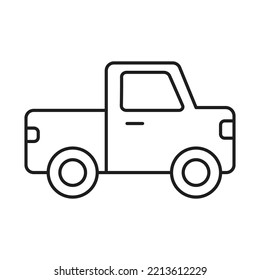 Pickup Line Icon. Monochrome Illustration