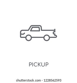 Pickup linear icon. Modern outline Pickup logo concept on white background from Transportation collection. Suitable for use on web apps, mobile apps and print media.