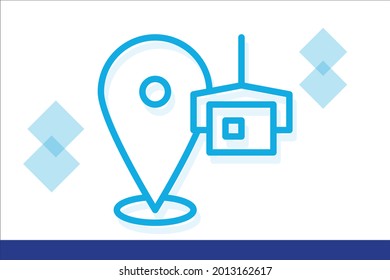 Pickup location icon symbol sign from modern delivery collection for mobile concept and web apps design. Business and logistics related vector line icons. 