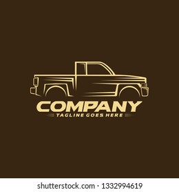 PICKUP LOGO TEMPLATE. OLD RETRO STYLE LOGO DESIGN.