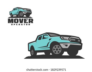 Pickup logo vector for template. Pick up logo template vector. Creative pickup illustration for logo template.