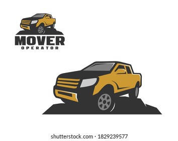 Pickup logo vector for template. Pick up logo template vector. Creative pickup illustration for logo template.
