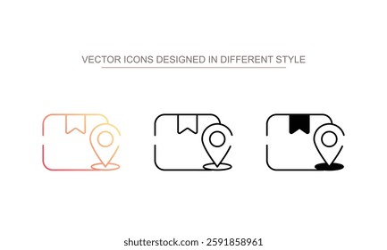 Pickup Point icon design with white background stock illustration