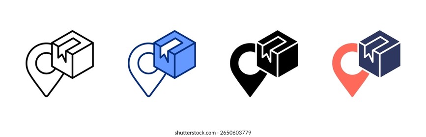Pickup Point icon sheet multiple style collection