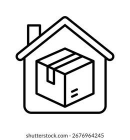 Pickup Point-Symbole in der Kontur, Vektorgrafik