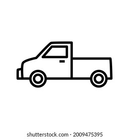 pickup simple icon design, vehicle outline icon