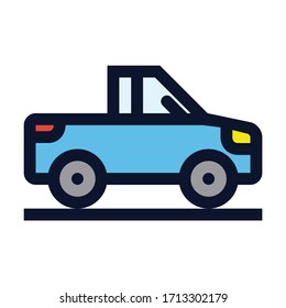Pickup. Simple Vector Color Icon.