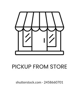 Pickup From Store line vector icon with editable stroke