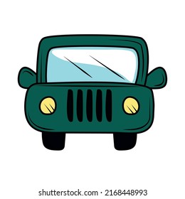 pickup transport hand drawn icon