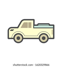 pickup truck accessory or tonneau cover or bed truck cover  vector icon design.