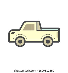 pickup truck accessory or tonneau cover or bed truck cover  vector icon design.