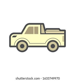 pickup truck accessory or tonneau cover or bed truck cover  vector icon design.