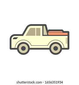 pickup truck accessory or tonneau cover or bed truck cover  vector icon design.