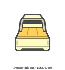 pickup truck accessory or tonneau cover or bed truck cover  vector icon design.