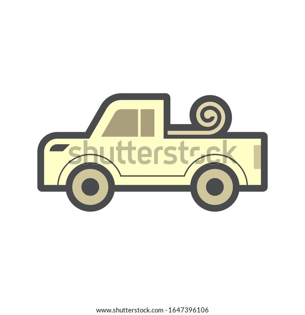 Pickup Truck Accessory Tonneau Cover Bed Stock Vector Royalty Free 1647396106