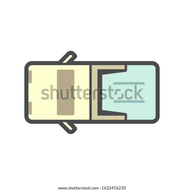 Pickup Truck Bed Cover Vector Icon Stock Vector Royalty Free 1622456230