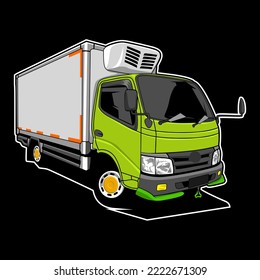 Pickup Truck Box Vector Illustration Stock