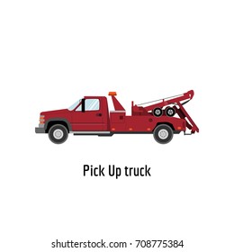 Pickup Truck. Carton style vector illustration.