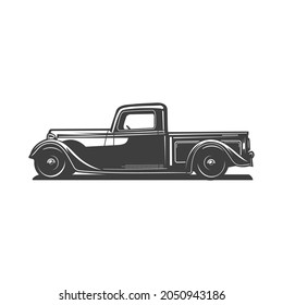 Pickup Truck Classic Silhouette Side View