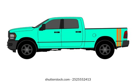 Pickup LKW klassische Vektorsymbol USA US amerikanischen Umriss