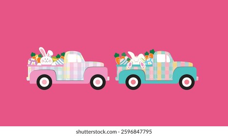 Pickup Truck Easter Bunny 2 assorted