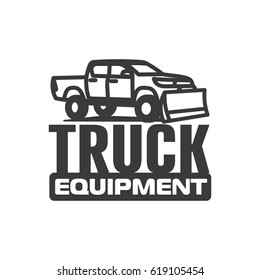 Pickup truck equipment logo template vector illustration