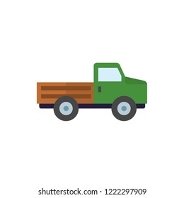 pickup truck flat vector icon