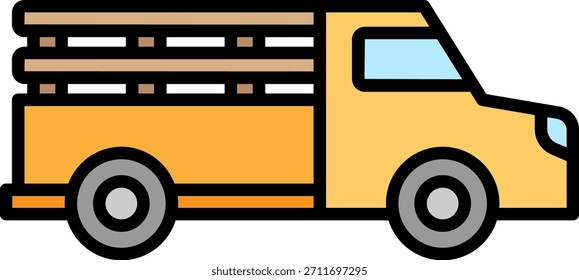 Camión de recogida Ilustración vectorial plana