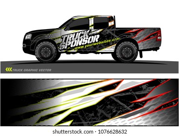 pickup Truck graphic vector. abstract racing shape with modern camouflage design for vehicle vinyl wrap 
