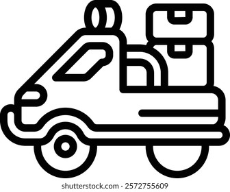 Pickup Truck Icon. Compact Pickup Icon