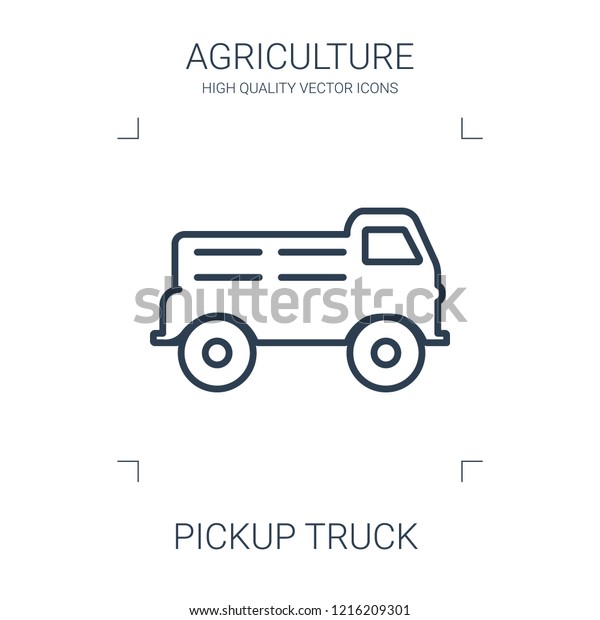 pickup truck icon.\
high quality line pickup truck icon on white background. from\
agriculture collection flat trendy vector pickup truck symbol. use\
for web and mobile