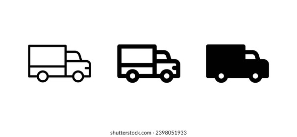 Pickup Truck icon set vector for web, ui, and mobile apps