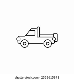pickup truck icon sign vector