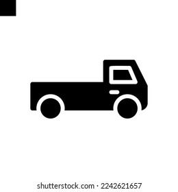 icono de camioneta vector de estilo sólido