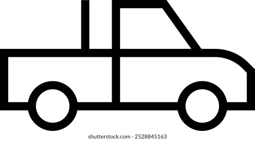 pickup truck icon. Thin linear style design isolated on white background